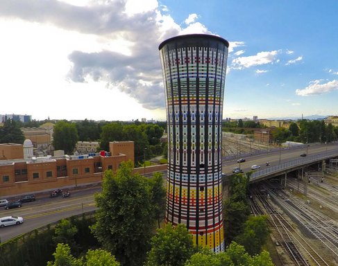 azulejos de Marazzi para la Torre Arcobaleno de Milán