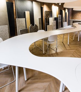El proyecto de la nueva sala de exposición de Londres, lugar de encuentro y colaboración entre Marazzi y los proyectistas, directamente en el corazón de Clerkenwell