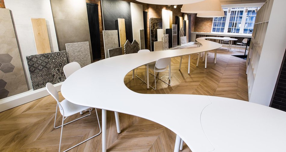 El proyecto de la nueva sala de exposición de Londres, lugar de encuentro y colaboración entre Marazzi y los proyectistas, directamente en el corazón de Clerkenwell