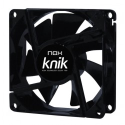 Ventilador caja Knik. NOX  80mm, 11DBA, Negro