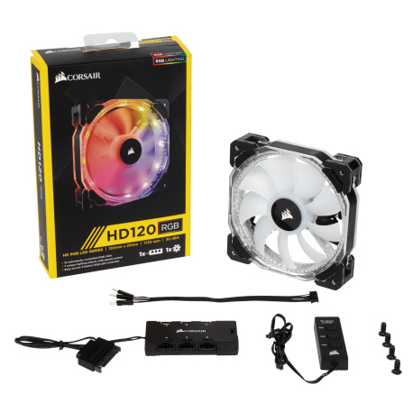 Comprar Ventilador Caja RGB HD120 Led Single Fan Con Controlador de Corsair