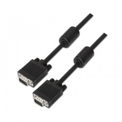 Cable SVGA con ferrita, HDB15/M-HDB15/M, negro, 1.0m
