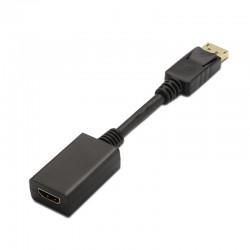 Conversor DisplayPort a HDMI, DP/M-HDMI A/H, negro, 15cm