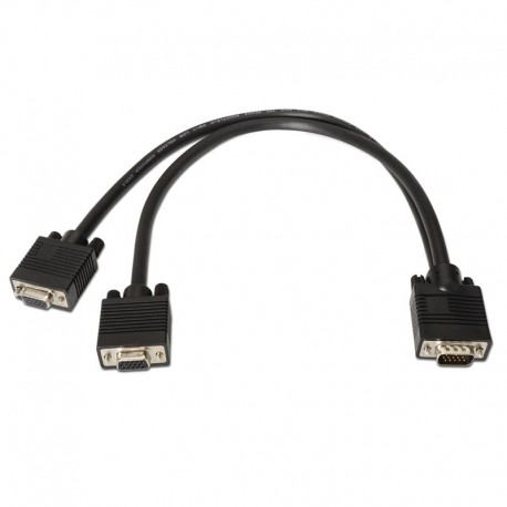 Comprar Cable bifurcador SVGA, HDB15/M-2xHDB15/H, negro, 45 cm