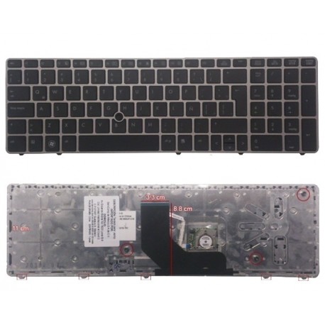Comprar Teclado Qwerty Español HP EliteBook 8570P/8560P/6560b /6565b