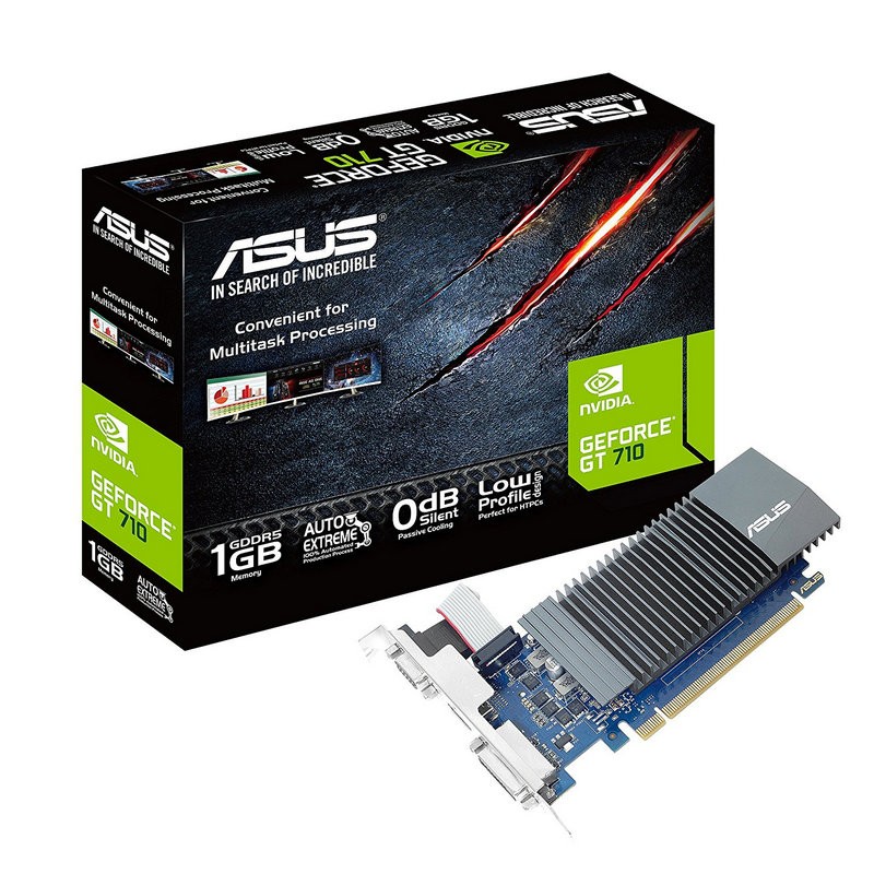 Comprar TARJETA GRÁFICA ASUS GEFORCE GT 710  1GB GDDR5  PCIE X16 2.0  HDMI  DVID  VGA  COMPATIBLE PERFIL BAJO