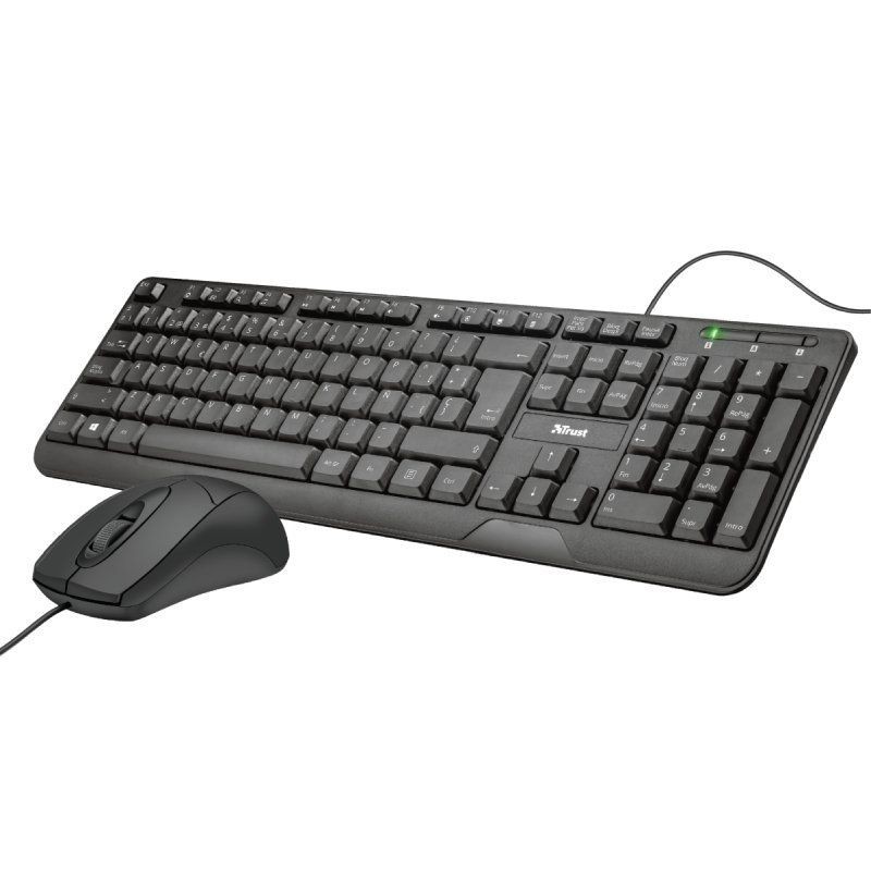 Comprar Teclado y ratón trust ziva multimedia   teclado cable 1.5m   ratón sensor óptico 1200ppp   dise¤o ambidiestro