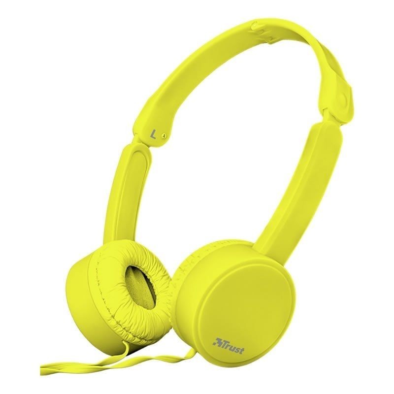 Comprar AURICULARES TRUST NANO YELLOW   DRIVERS 27MM   MICROFONO OMNIDIRECCIONAL   PLEGABLES