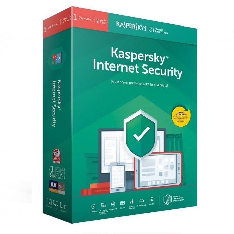 Comprar ANTIVIRUS KASPERSKY INTERNET SECURITY 2020  1 DISPOSITIVO  1 AÑO  NO CD