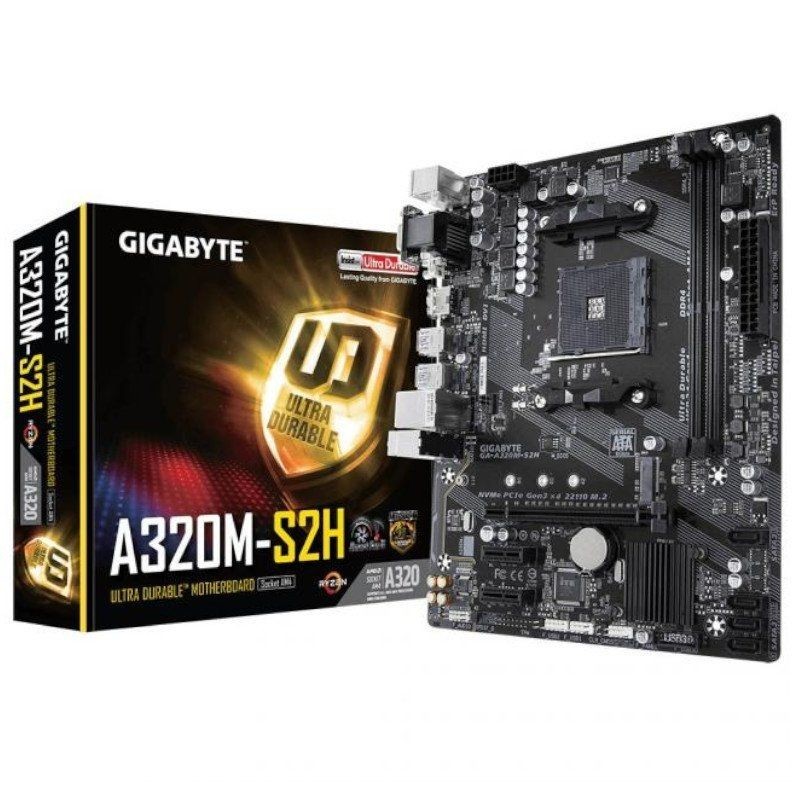 Comprar PLACA BASE GIGABYTE A320M S2H  SOCKET AM4 SOPORTA AMD ATHLON/7TH/RYZEN