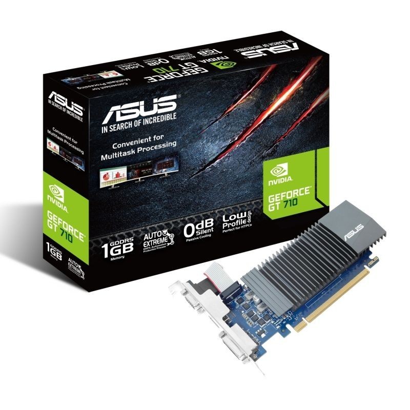 Comprar TARJETA GRÁFICA ASUS GEFORCE GT 710 SILENT  OPENGL 4.5  1GB GDDR5  PCI EXPRESS 2.0  DVID  HDMI  VGA  REFRIGERACIÓN PASIVA