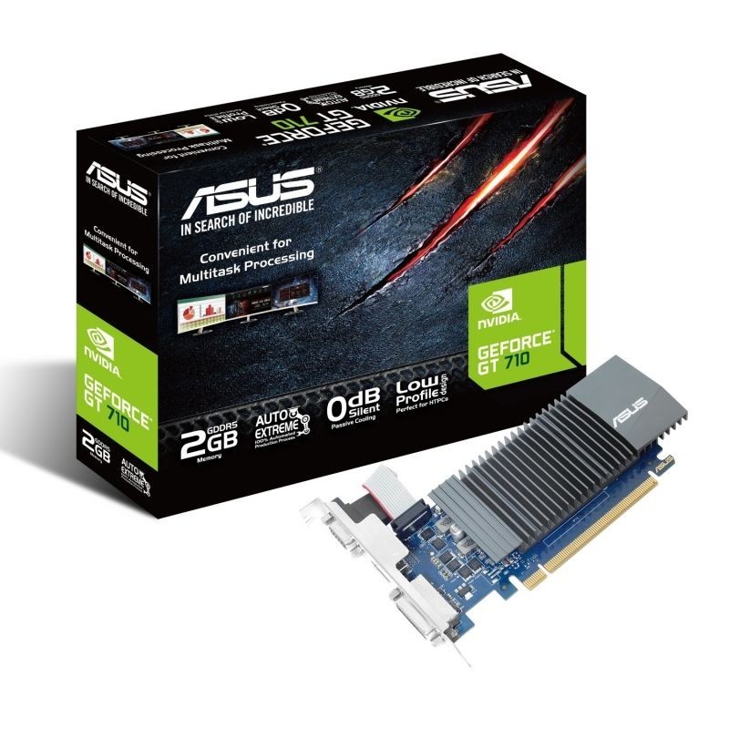 Comprar TARJETA GRÁFICA ASUS GEFORCE GT 710 SL 2GD5  OPENGL 4.5  2GB GDDR5  PCI EXPRESS 2.0  DVID  HDMI  HDCP