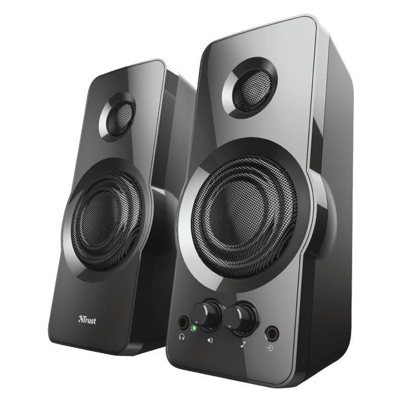 Comprar ALTAVOCES 2.0 TRUST ORIÓN  36W (18W RMS)  CONTROL FRONTAL BAJOS Y VOLUMEN  CONEXIÓN AURICULARES