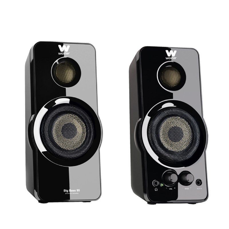 Comprar ALTAVOCES 2.0 WOXTER BIG BASS 95 NEGRO PIANO  20W  5020HZ  JACK 3.5MM