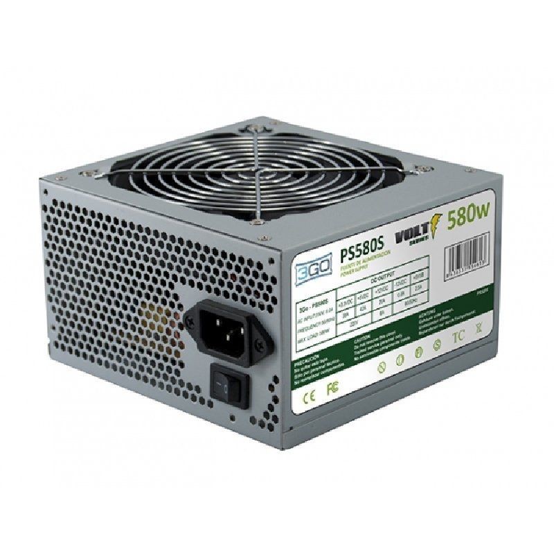 Comprar FUENTE DE ALIMENTACIÓN 3GO PS580S   580W   20+4PIN   2*SATA   VENTILADOR 12CM   PFC PASIVO