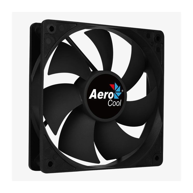 Comprar VENTILADOR AEROCOOL FORC 12 BLACK   12CM  ASPAS CURVADAS   MOLEX/3 PIN