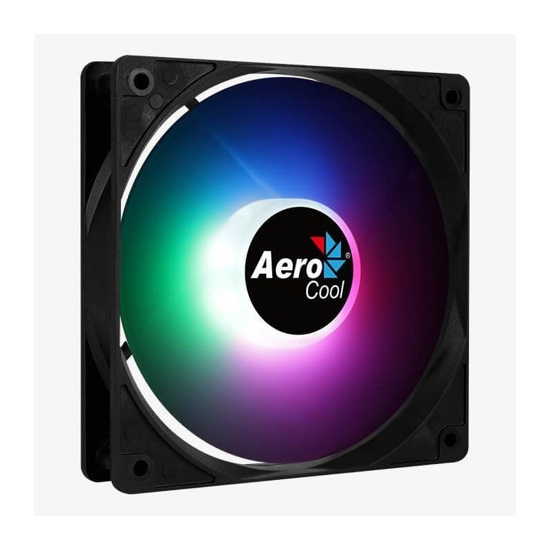 Comprar VENTILADOR AEROCOOL FROST RGB   12CM   LED RGB FIJO   ASPAS CURVADAS   MOLEX/3 PIN
