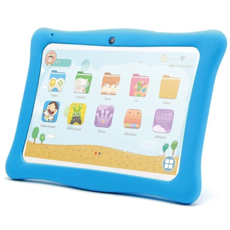 Comprar TABLET INFANTIL INNJOO K102 BLANCA CON MARCO PROTECTOR AZUL   QC   1GB RAM   16GB   10'
