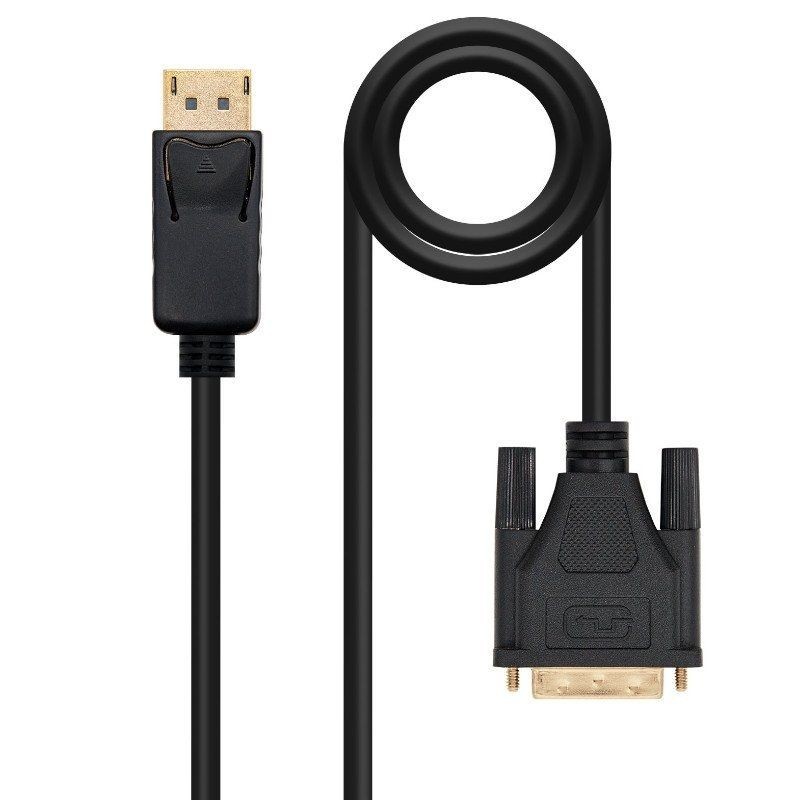 Comprar CABLE DISPLAYPORT A DVI NANOCABLE 10.15.4502   DISPLAYPORT/MACHO   DVI/MACHO   2 M   NEGRO