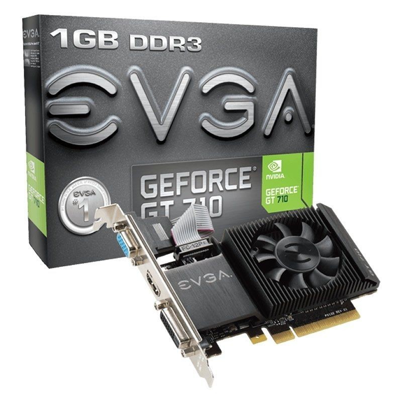 Comprar TARJETA GRÁFICA EVGA GEFORCE GT 710 PERFIL BAJO  1GB DDR3  954 MHZ  PCIE 2.0  64 BIT  DVID  HDMI  VGA