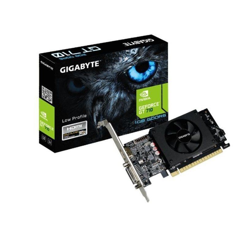 Comprar TARJETA GRÁFICA GIGABYTE VGA NVIDIA GT710 1G  954 MHZ  1GB GDDR5  64 BIT  PCIEX 8X 2.0  HDMI  DVII