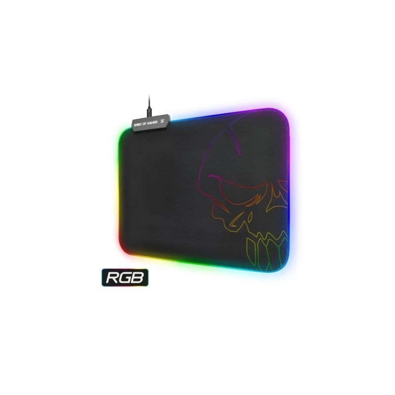 Comprar Alfombrilla spirit of gamer skull rgb m con iluminación led 300 x 230 x 3mm