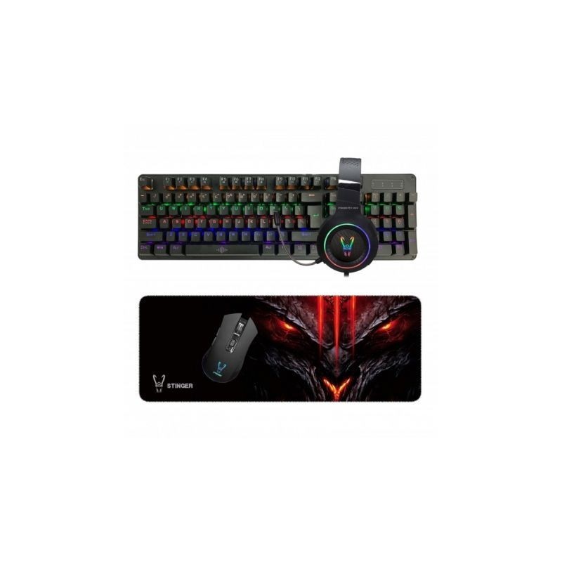 Comprar Pack gaming woxter stinger elite kit  teclado + raton + alfombrilla + auriculares con microfono