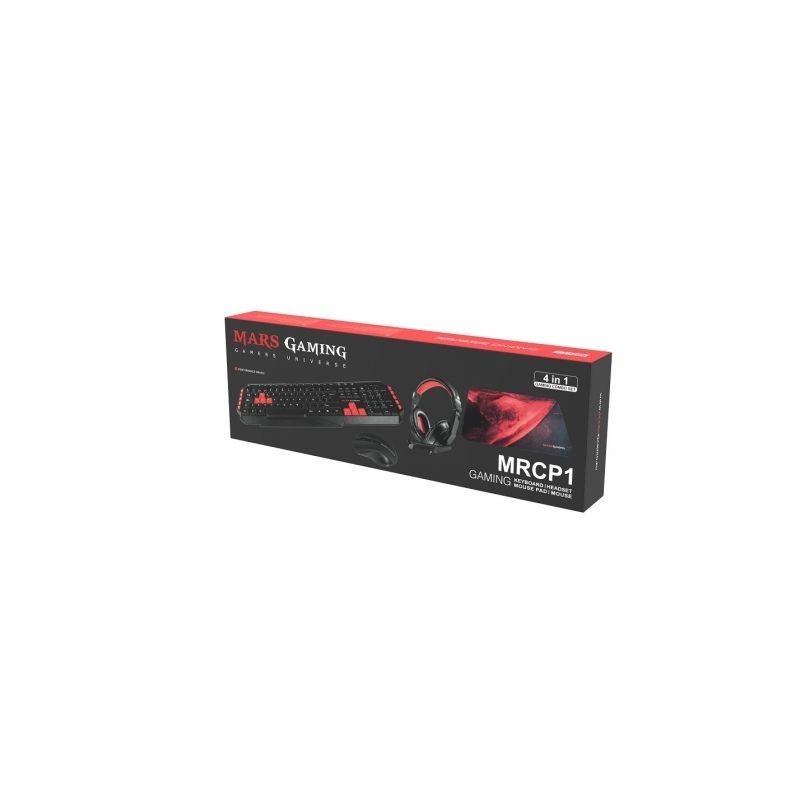 Comprar Pack gaming mars gaming mrcp1  teclado + ratón óptico + auriculares con microfono + alfombrilla