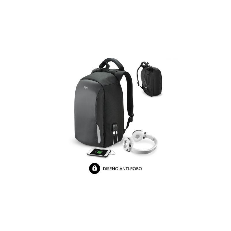 Comprar Mochila subblim secure antitheft para portatiles hasta 16' puerto usb antirrobo