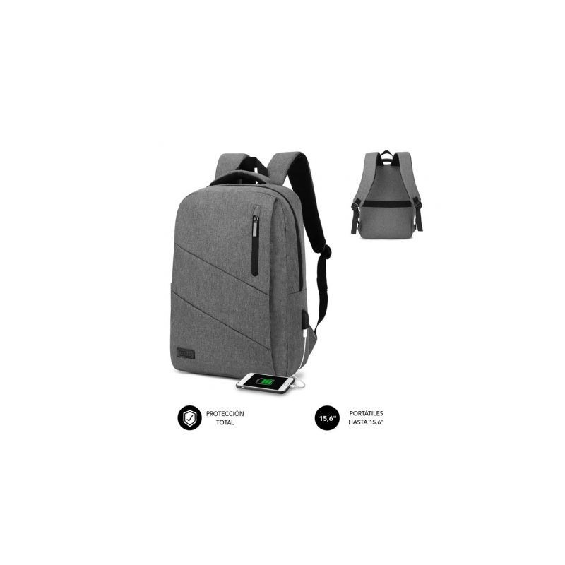Comprar Mochila subblim city backpack para portatiles hasta 15.6' puerto usb gris