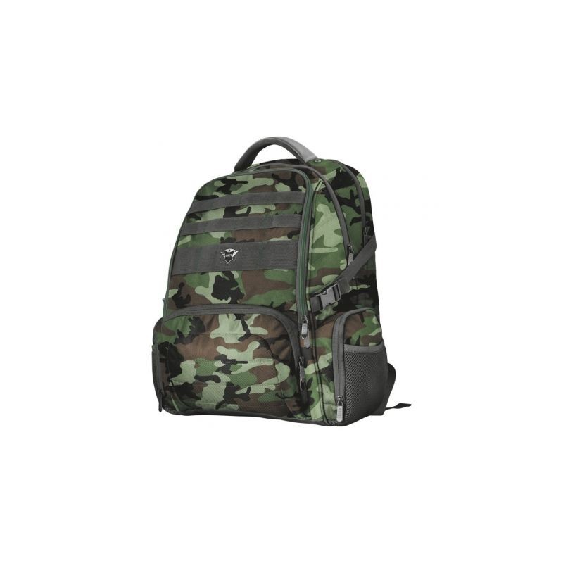 Comprar Mochila trust gaming gxt 1250g hunter gaming backpack para portatiles hasta 17.3' antirrobo impermeable camuflaje verde