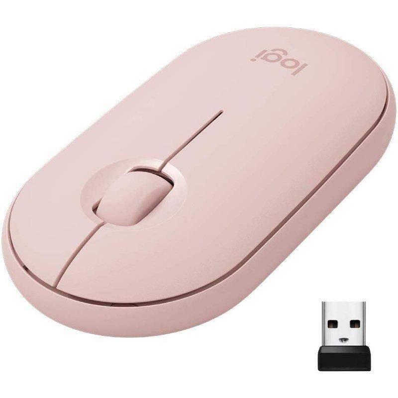 Comprar Raton inalambrico por bluetooth 2.4ghz logitech pebble m350 hasta 1000 dpi rosa