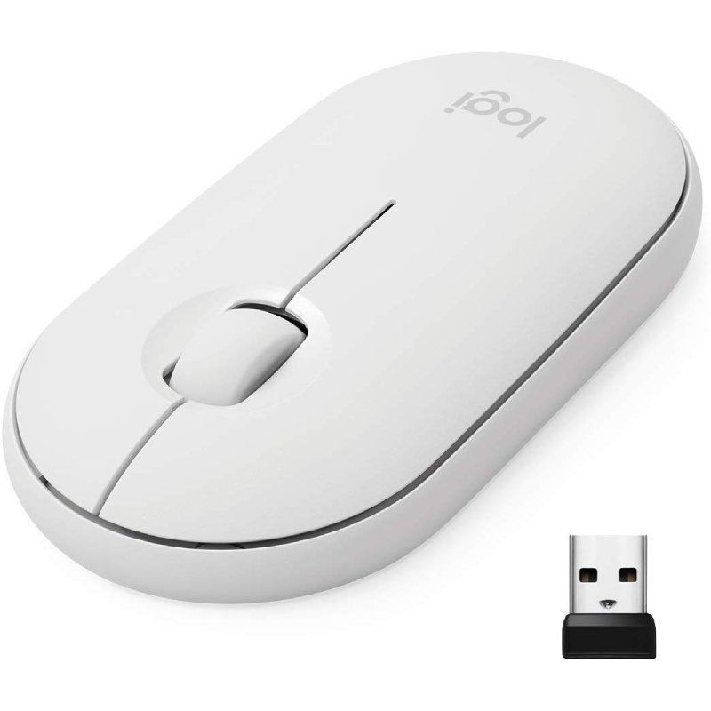 Comprar Ratón inalámbrico por bluetooth 2.4ghz logitech pebble m350 hasta 1000 dpi blanco crudo