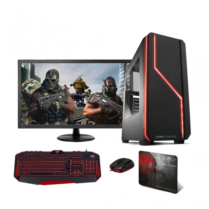 Comprar PC Gaming INTEL I3 9100 (9º) 3.6 Ghz | 16GB DDR4 2666|  240 SSD |HDD 1 TB|MONITOR 24