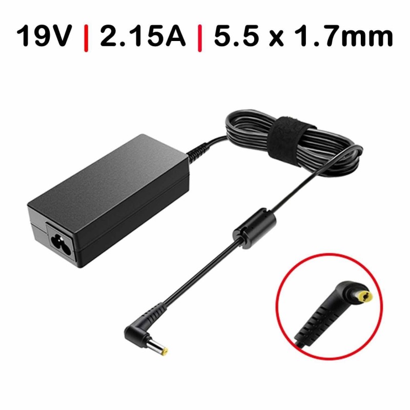 Comprar CARGADOR PARA PORTATIL ACER ONE 19V 2.15A 40W 5.5X1.7MM