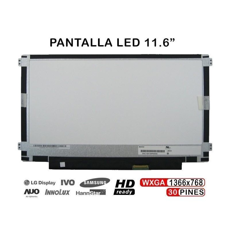 Comprar PANTALLA LED DE 11.6" PARA PORTATIL B116XTN02.1 N116BGE-EA2 B116XTN01.0