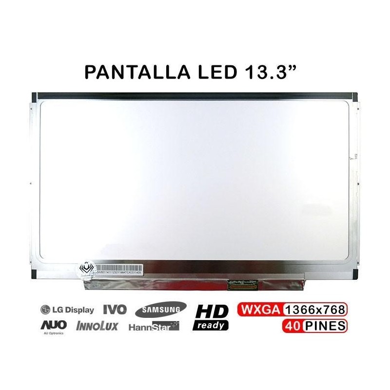 Comprar PANTALLA LED DE 13.3" PARA PORTATIL CLAA133WB01A N133BGE-L32 B133XW01 V1