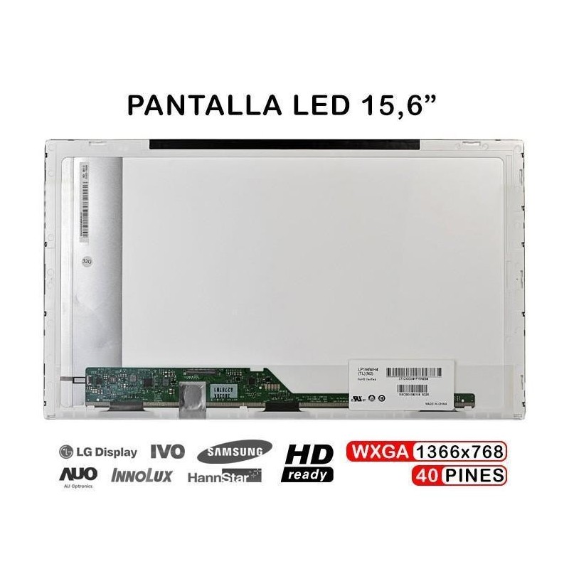 Comprar PANTALLA LED DE 15.6" PARA PORTATIL LTN156AT27-H01 LP156WH4-TLN2 N156BGE-L11 REV C1