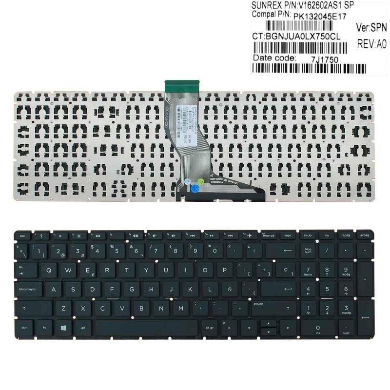 Comprar TECLADO PARA PORTATIL HP PAVILION 15-BS 15-BW021NS 15-BW021NV 9Z.NE1BW.101