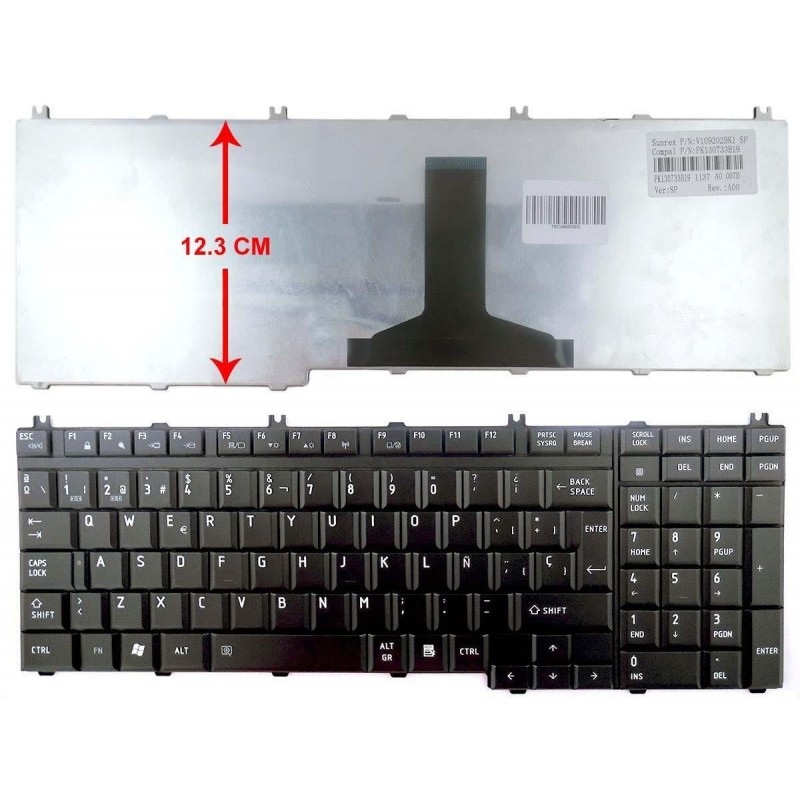 Comprar TECLADO PARA PORTATIL TOSHIBA AEBD3U00050 9J.N9282.W01 NSK-TBQ0U A000035640 9J.N9282.Q0U