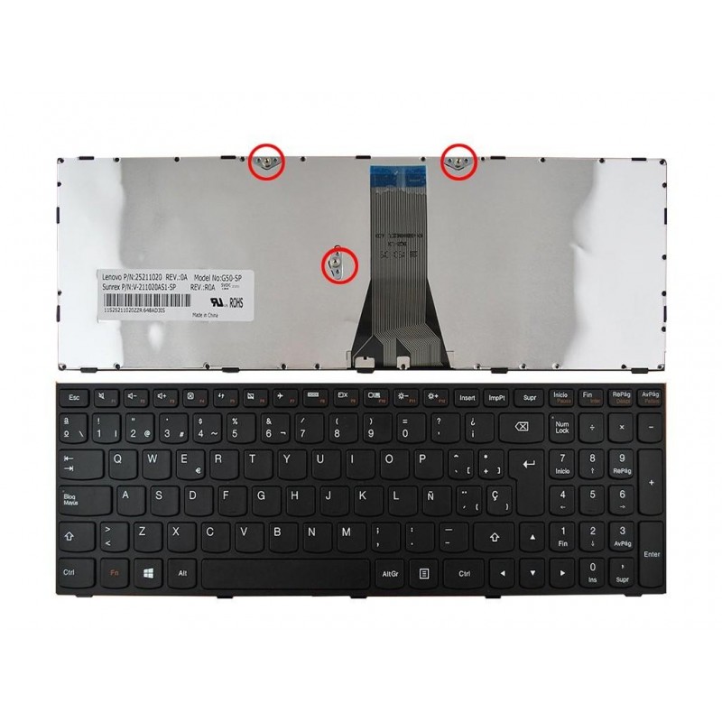 Comprar TECLADO PORTATIL LENOVO IDEAPAD G50-70 Z50-70 G50-30 Z50 B50-70 G500S G50-80