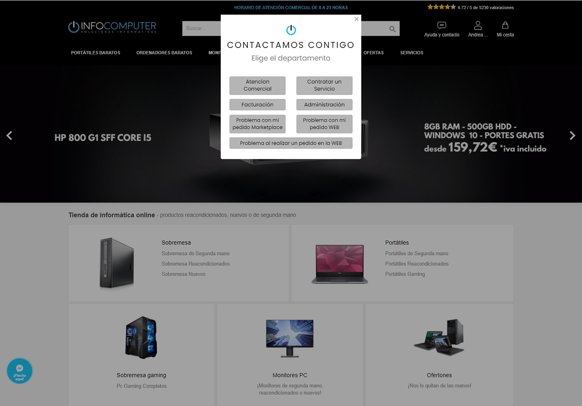 contacto comercial infocomputer departamento