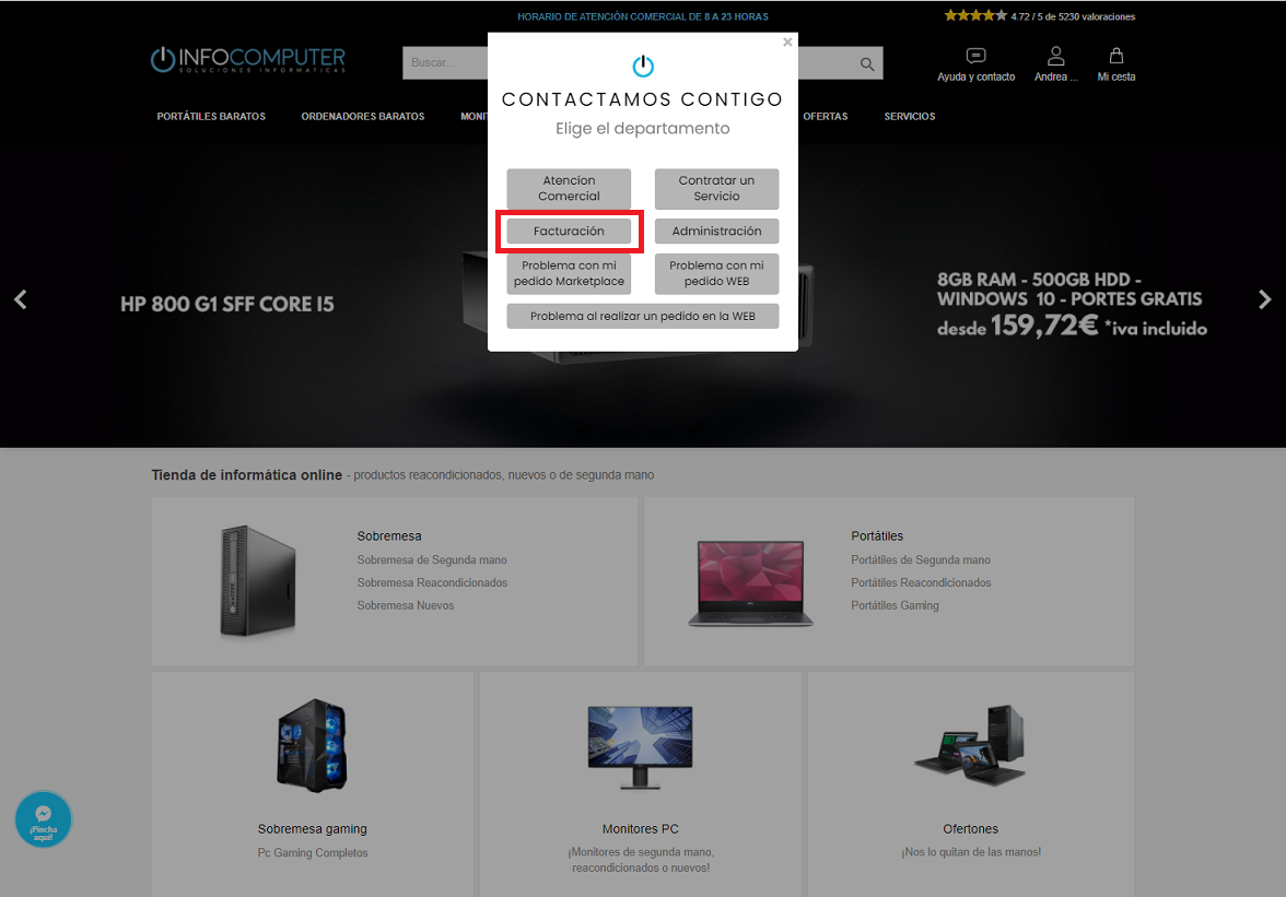contacto facturacion infocomputer