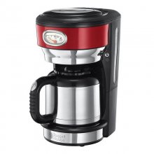 Russell Hobbs Ribbon Red Cafetera Retro con Jarra Térmica en PcComponentes