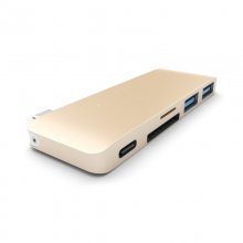Satechi Hub 3 en 1 USB Tipo C para Macbook 12" Dorado en PcComponentes