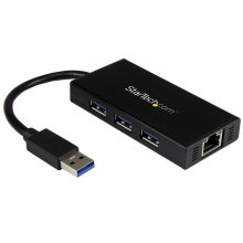 Startech Hub USB 3.0 Aluminio con Cable 3 Puertos y Ethernet en PcComponentes