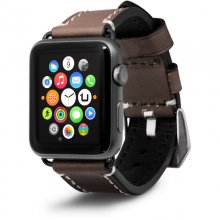 Unotec Correa Cuero para Apple Watch 42mm Marrón Oscuro en PcComponentes