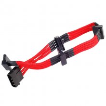 Silverstone Cable Molex 4 Pines a 4x SATA 30cm Rojo en PcComponentes