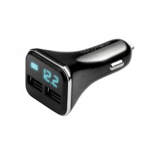 Owlotech Cargador para Coche 2xUSB con Display LED en PcComponentes