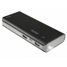 Trust Primo Powerbank 13000mAh Dual USB con Linterna Negra en PcComponentes